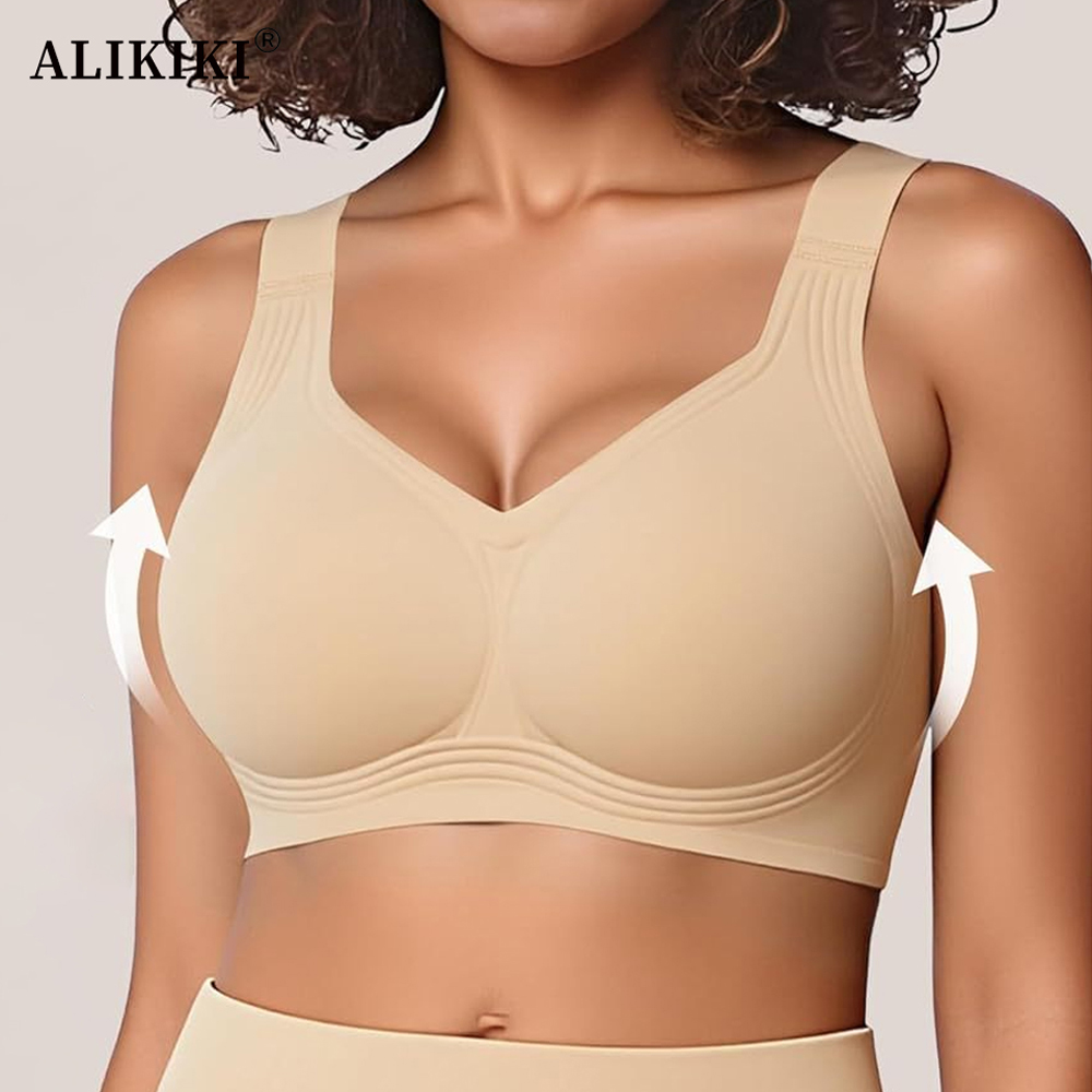 シームレスプッシュアップジェリーブラ ワイヤレスフルカバーソ - Bralette Wireless Soft のレビューと価格