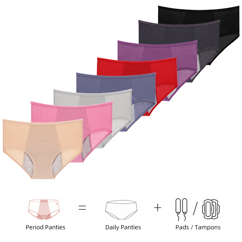 女性用生理用下着 ハイウエスト 漏れ防止 生理用パンティー  - Period Panty Absorbent のレビューと価格