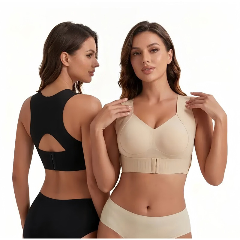 女性用姿勢矯正ブラ、シームレスワイヤレス、クロスバック、プッ - Bralette Wireless Soft のレビューと価格