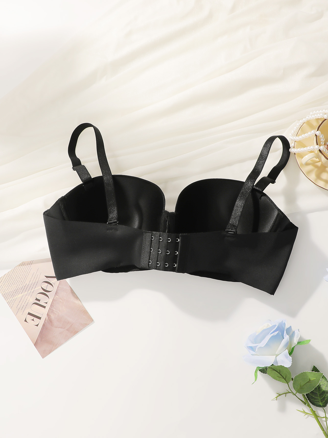 女性用大きいバスト向けプラスサイズストラップレスブラ、フロン - Push Up Bra Padded のレビューと価格