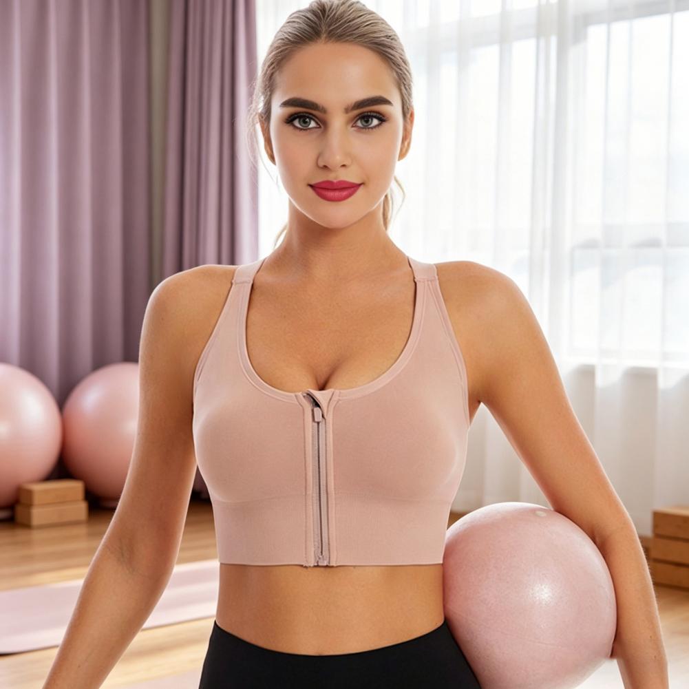 女性用ハイインパクトスポーツブラ ジップフロント レーサーバ - Sports Bra High Impact のレビューと価格