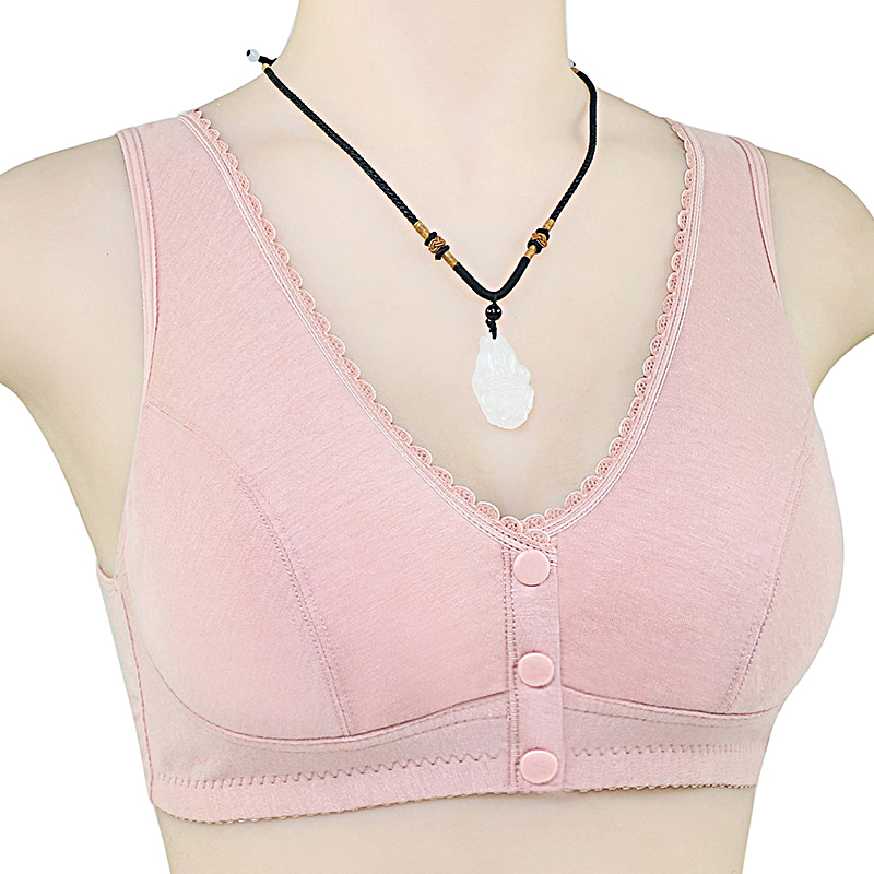 女性用、全面カバー、前留めタイプ、ワイヤーなし、パッドなし、 - Bralette Wireless Soft のレビューと価格